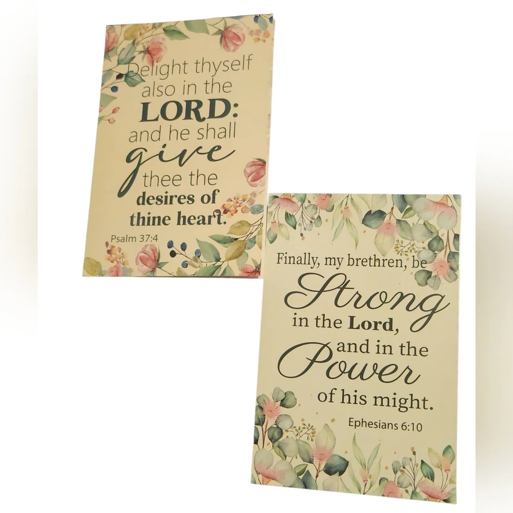 24 Piece Gersonial Christian Floral Scripture Greeting Cards Set